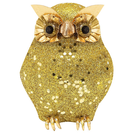 Faux hibou doré 10.5cm