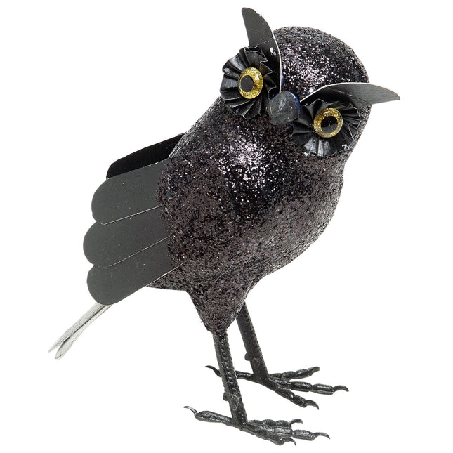 Faux hibou noir 18.5cm
