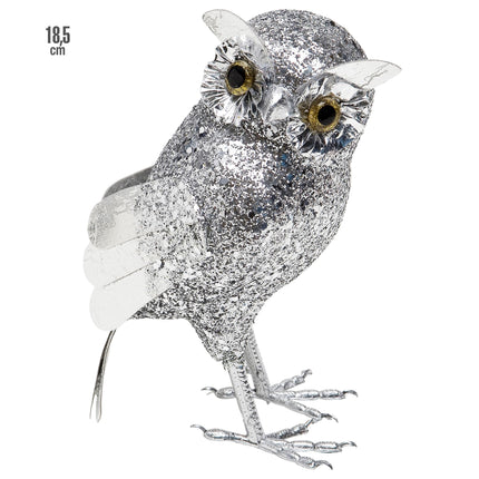 Faux hibou en argent 18.5cm