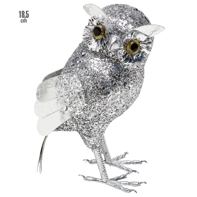 Faux hibou en argent 18.5cm