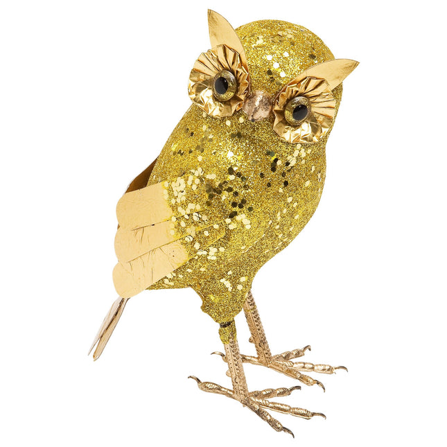 Faux hibou doré 18.5cm