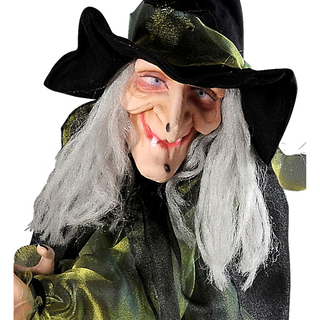 Poupée d'Halloween sorcière volante 1m