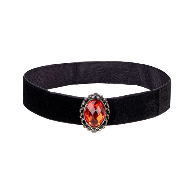 Collier d'Halloween Pierre rouge