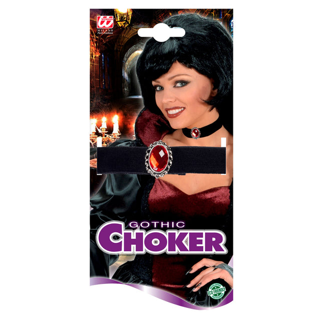 Collier d'Halloween Pierre rouge