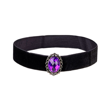 Collier d'Halloween Pierre violette