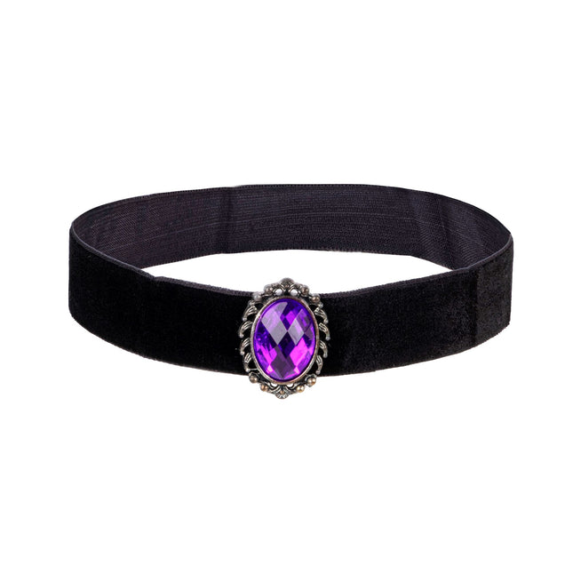 Collier d'Halloween Pierre violette