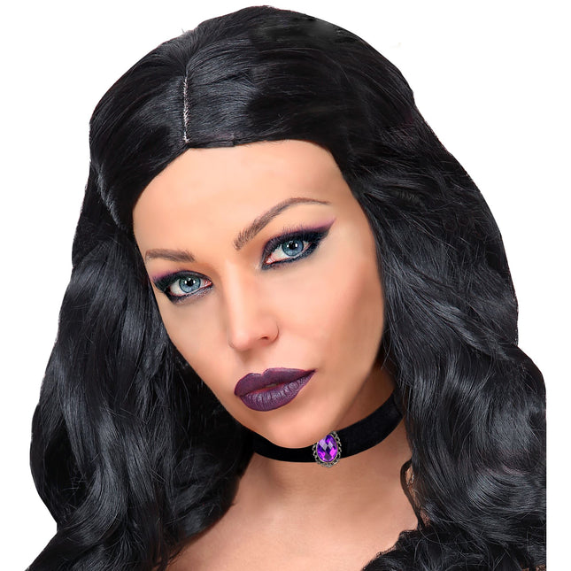 Collier d'Halloween Pierre violette