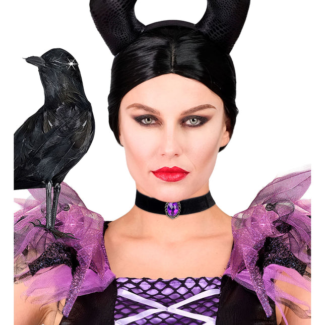Collier d'Halloween Pierre violette
