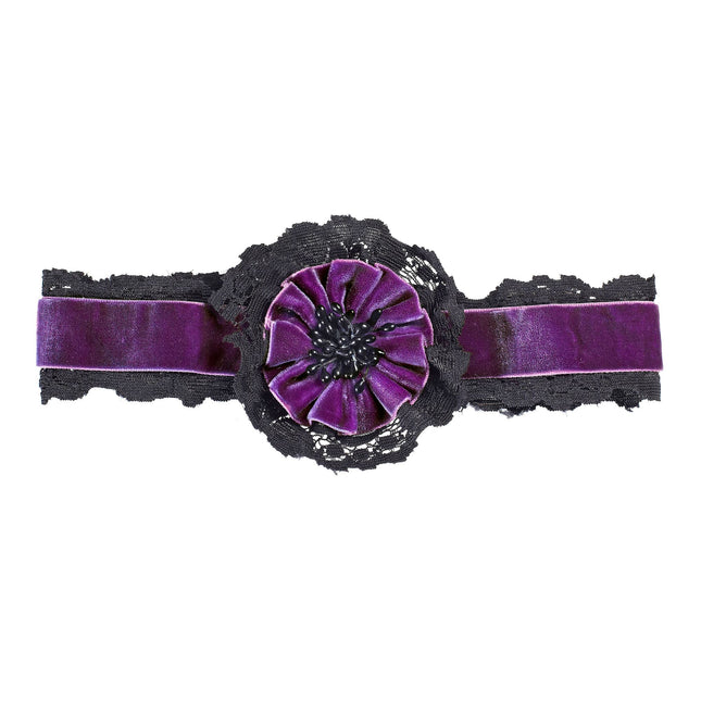 Collier d'Halloween Fleur mauve
