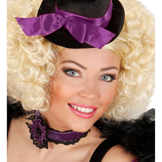Collier d'Halloween Fleur mauve
