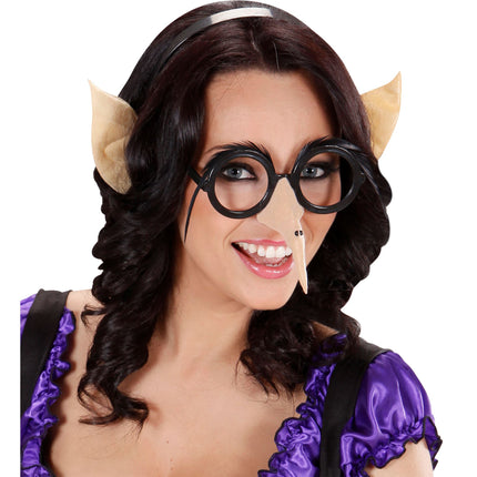 Bandeau de cheveux d'Halloween Oreilles beiges