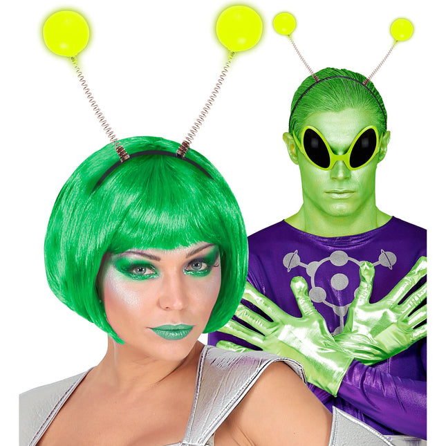 Bandeau à cheveux Alien qui brille dans le noir