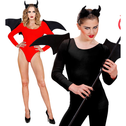 Ensemble d'accessoires d'Halloween Diable noir