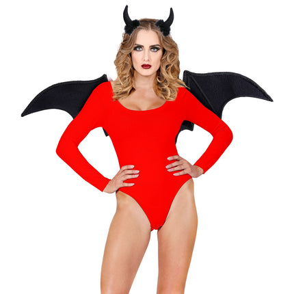 Ensemble d'accessoires d'Halloween Diable noir