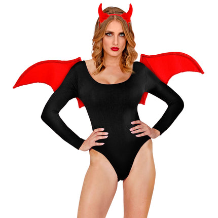 Ensemble d'accessoires d'Halloween Diable Rouge 2 pièces