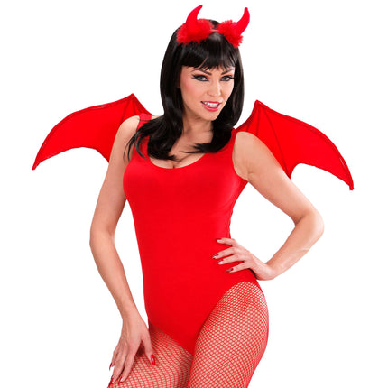 Ensemble d'accessoires d'Halloween Diable Rouge 2 pièces