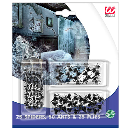 Faux insectes noirs 100pcs