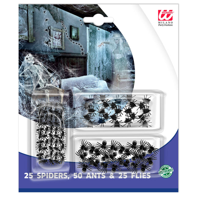 Faux insectes noirs 100pcs