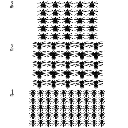 Faux insectes noirs 100pcs