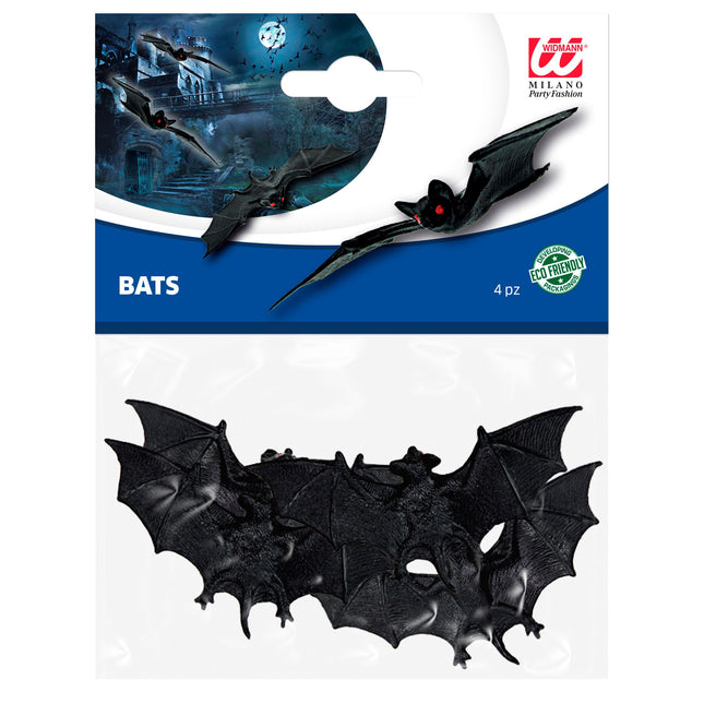 Fausse chauve-souris d'Halloween 11cm 4pcs