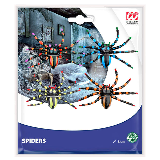 Fausse araignée d'Halloween 7cm 4pcs