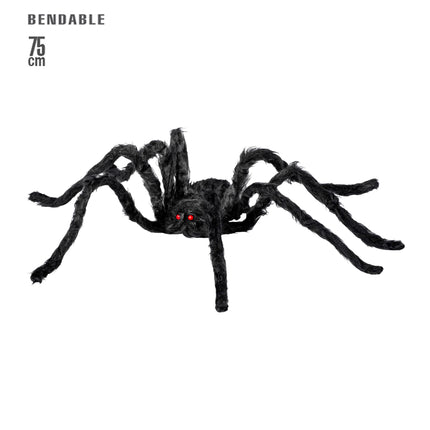 Halloween Fausse Araignée Noire 75cm