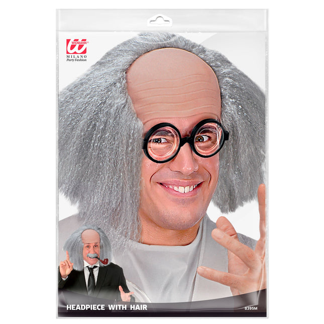 Perruque d'Halloween Professeur Chauve
