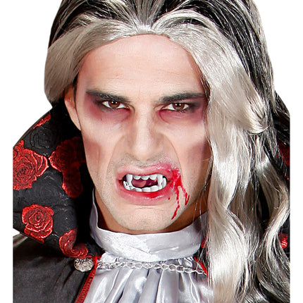 Fausses dents d'Halloween Vampire Rouge Noir