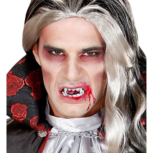 Fausses dents d'Halloween Vampire Rouge Noir
