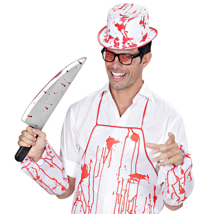 Halloween Faux couteau sang 48cm