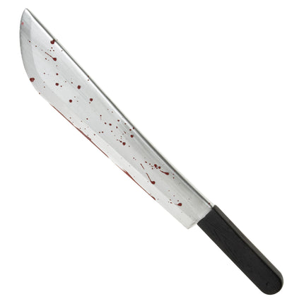 Faux couteau d'Halloween avec du sang 54cm