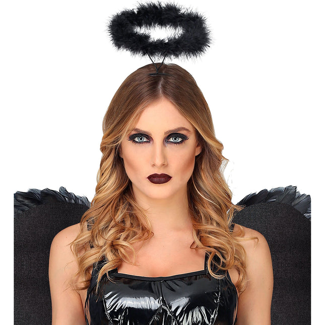 Bandeau d'Halloween Ange noir