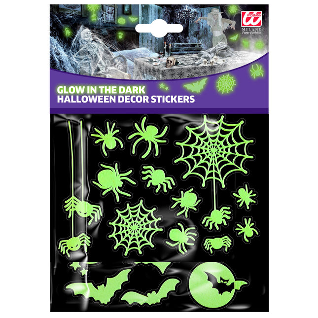 Autocollants d'Halloween blancs qui brillent dans le noir