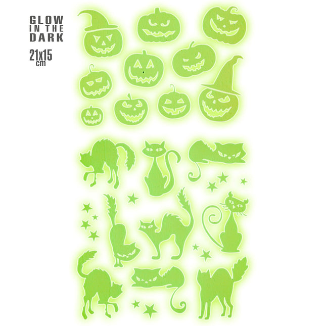 Autocollants d'Halloween qui brillent dans le noir 21cm