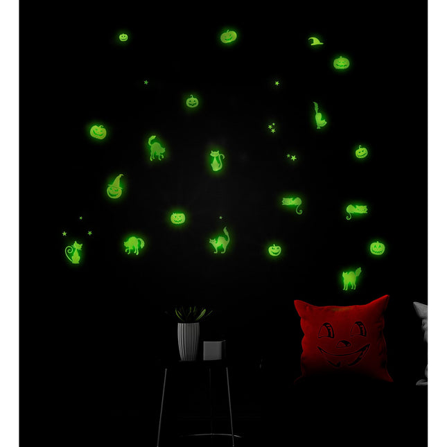 Autocollants d'Halloween qui brillent dans le noir 21cm