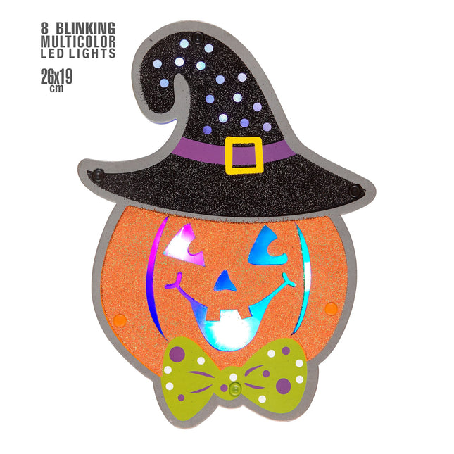 Décoration murale d'Halloween Citrouille avec lumière