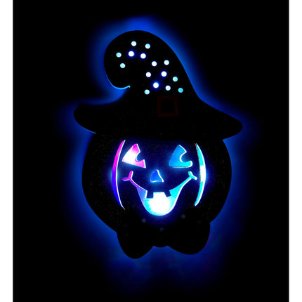 Décoration murale d'Halloween Citrouille avec lumière