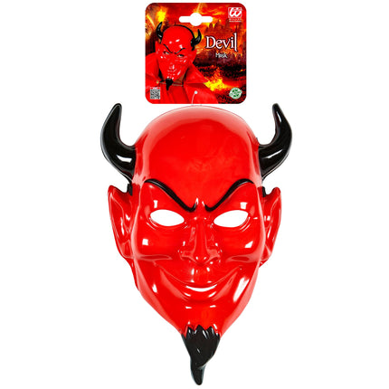 Masque d'Halloween Rouge Noir Diable Effrayant