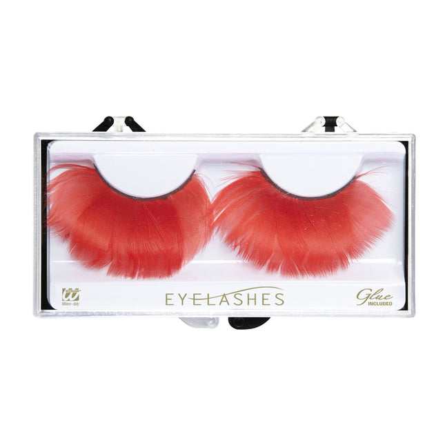 Faux cils rouges