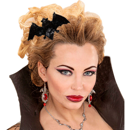 Barrette à cheveux chauve-souris pailletée