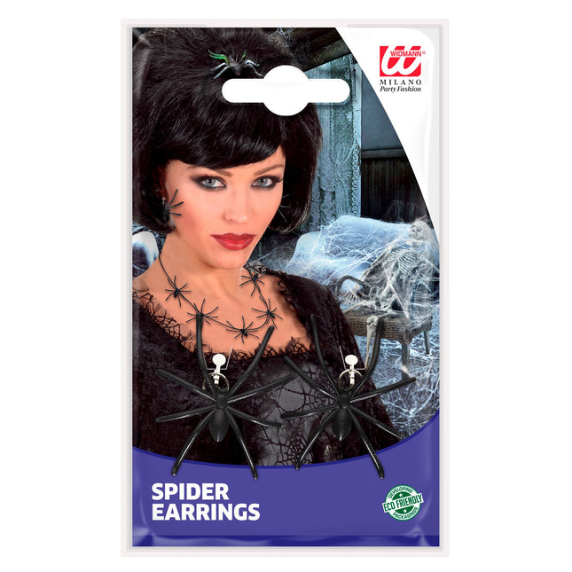 Boucles d'oreilles Halloween Araignées