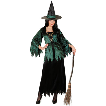 Robe d'Halloween Vert Dames Sorcières