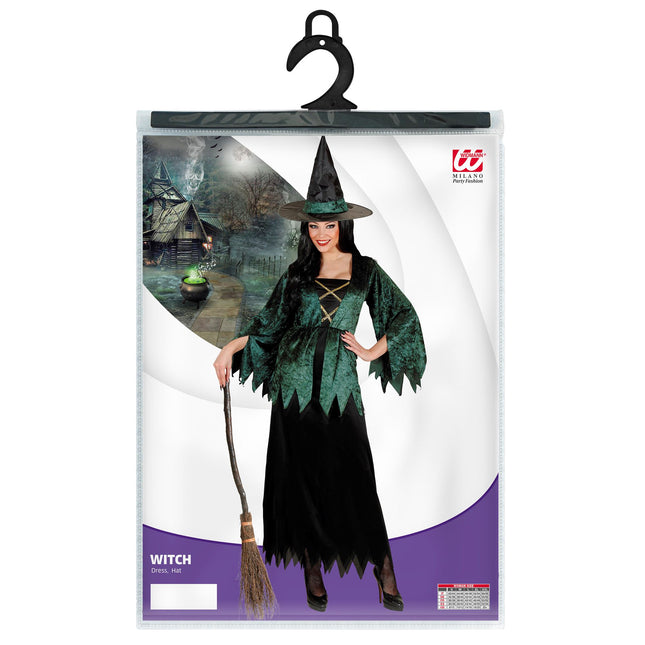 Robe d'Halloween Vert Dames Sorcières