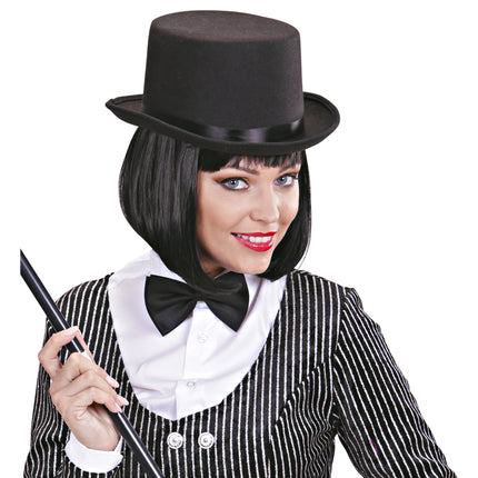 Feutre noir pour chapeau haut de forme