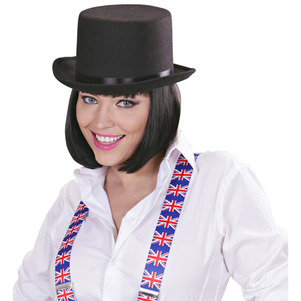 Feutre noir pour chapeau haut de forme