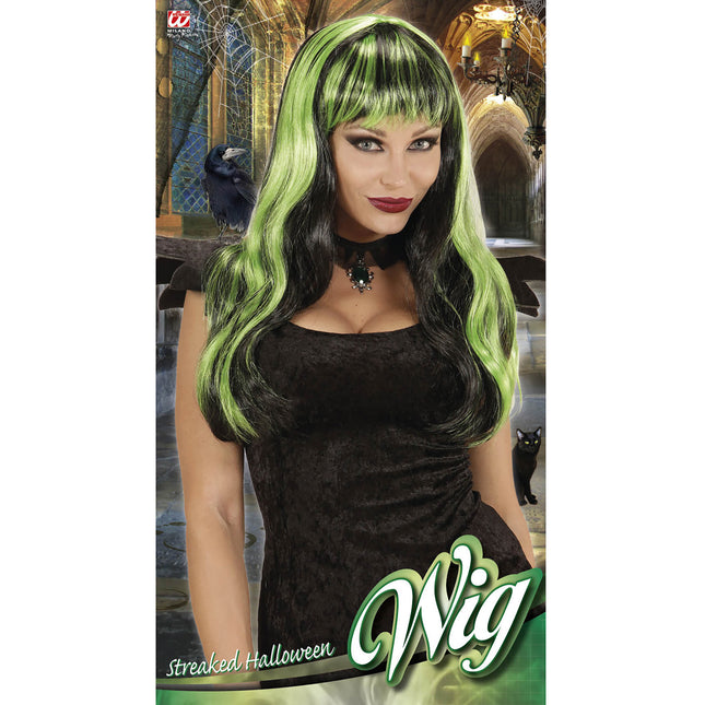 Perruque d'Halloween Noir Vert