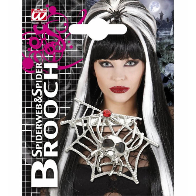 Broche Halloween Toile d'araignée
