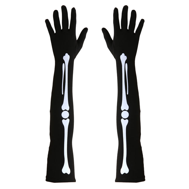 Gants d'Halloween Bones