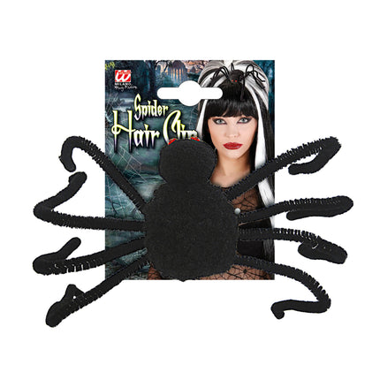 Barrette d'Halloween Araignée noire