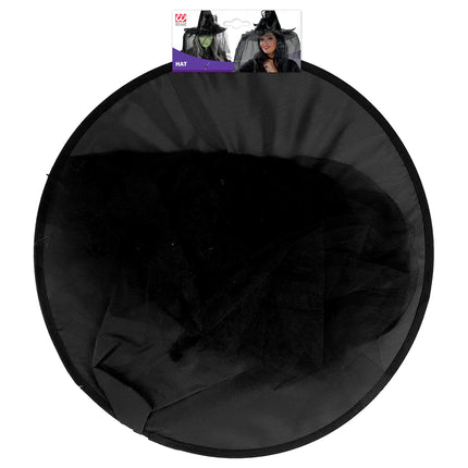 Chapeau de sorcière d'Halloween avec voile et araignée